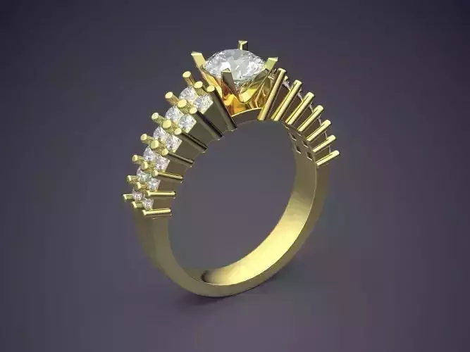 Engagement Ring With Diamonds 1913