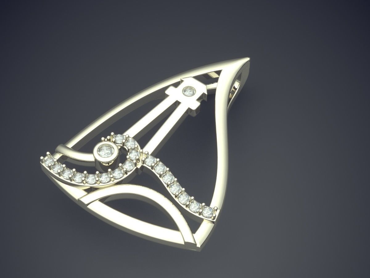 Simple Minimalistic Detailed Pendant 3D print model_1