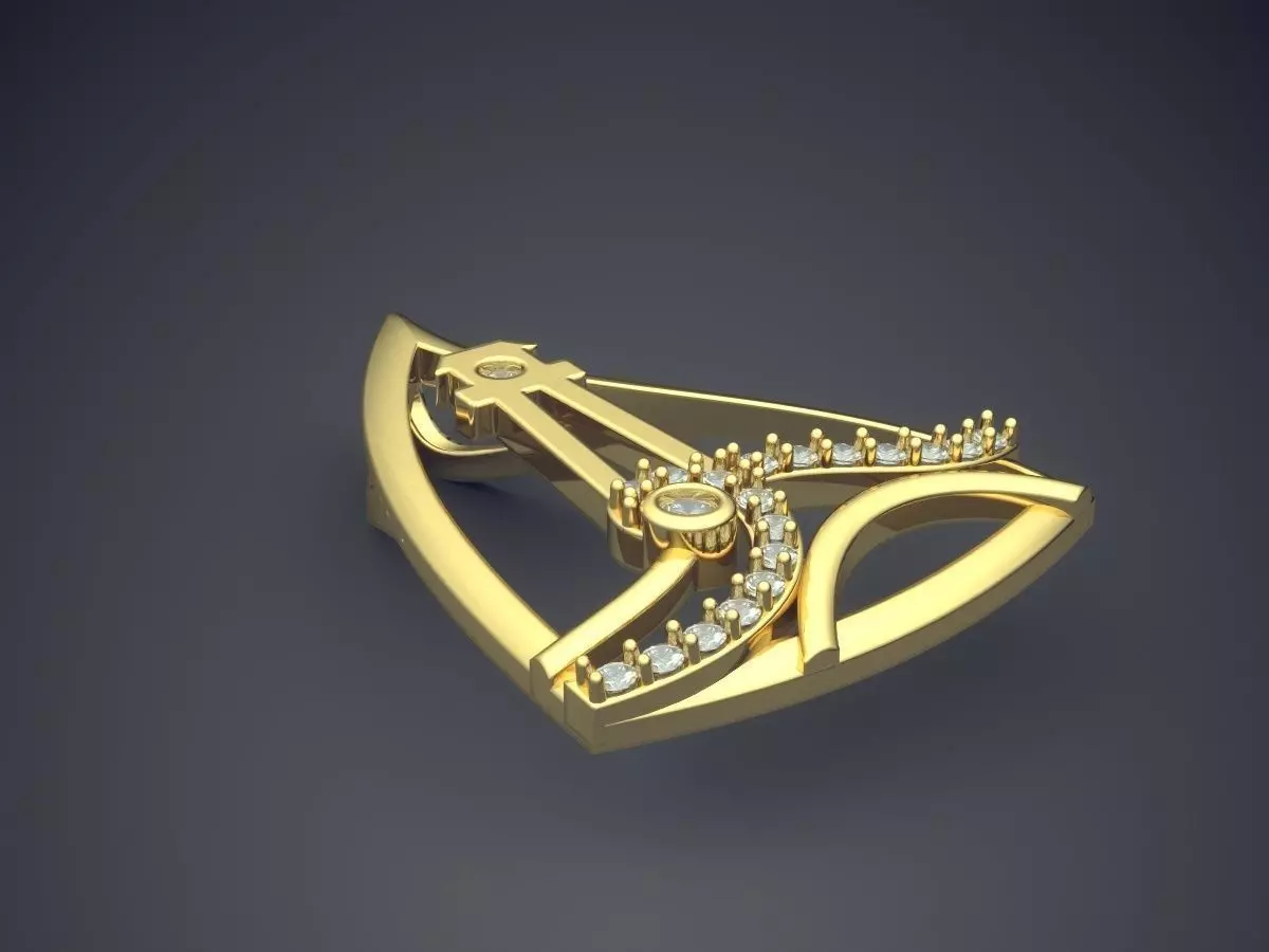 Simple Minimalistic Detailed Pendant 3D print model_0