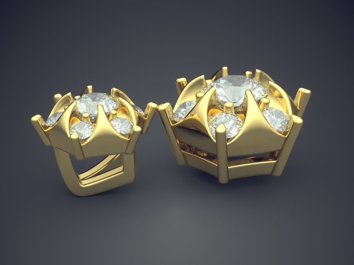 Pendant With Diamonds 1888 3D print model_3