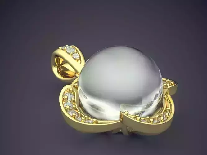 Luxurious Minimalistic Pendant with Pearl