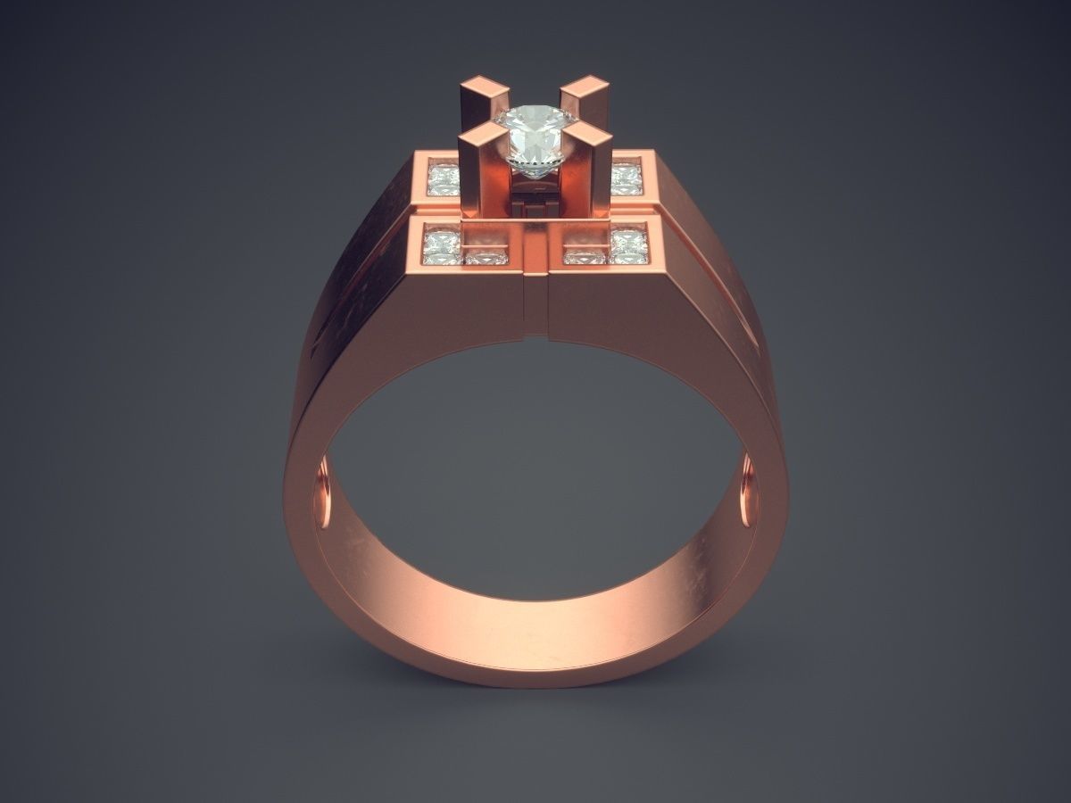 Elegant Classy Thick Unisex Ring 3D print model_2