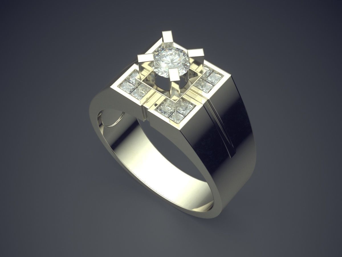 Elegant Classy Thick Unisex Ring 3D print model_1