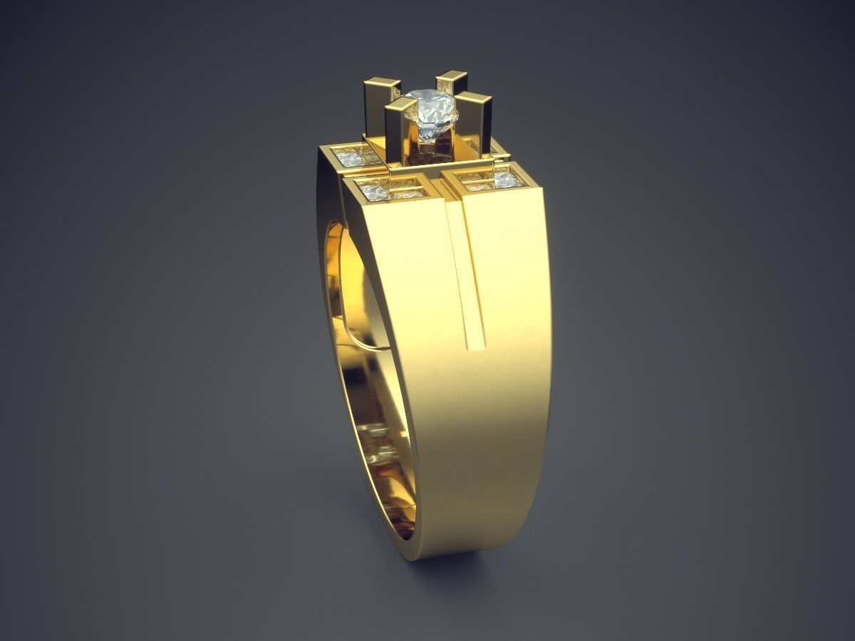 Elegant Classy Thick Unisex Ring 3D print model_3