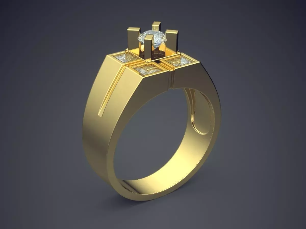 Elegant Classy Thick Unisex Ring 3D print model_0