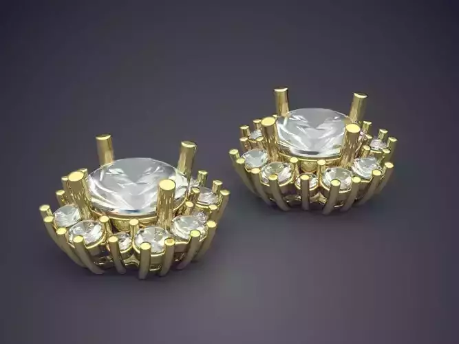 Elegant Glamorous Diamond-Earrings