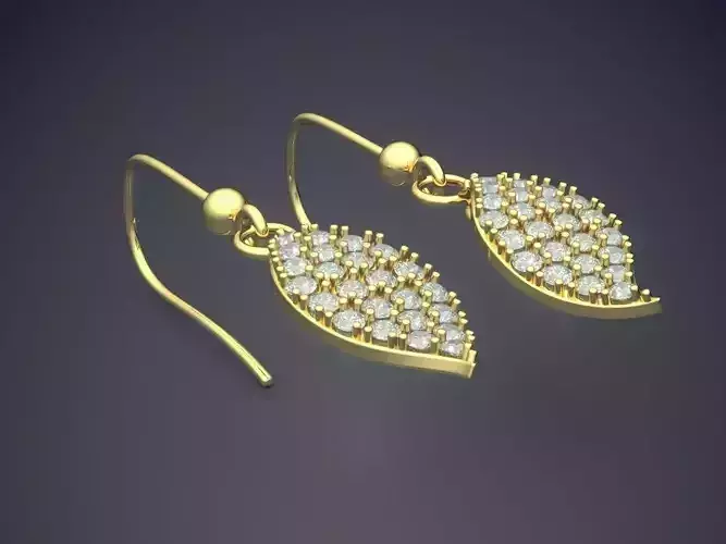 Lovely Perfectly Leaf Detailed Elegant Earrings for Women