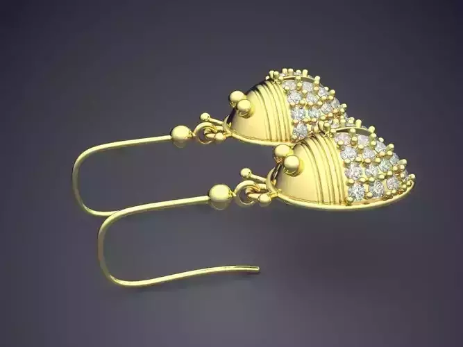 Lady-bug Shape Earrings With Diamonds 1855