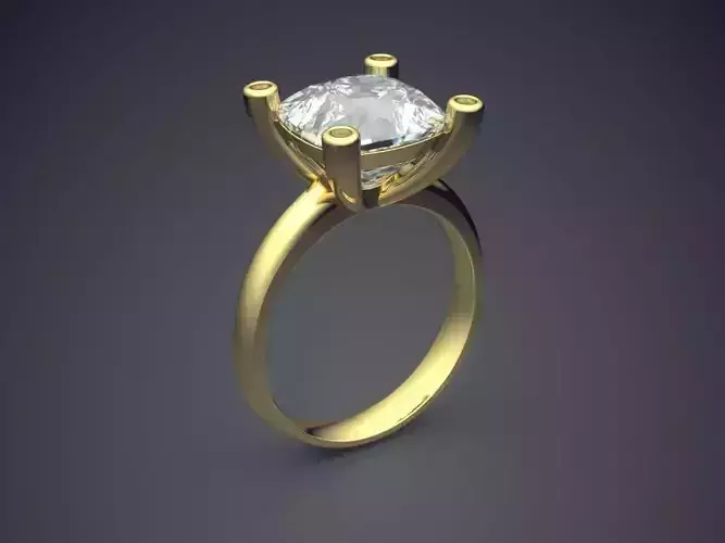 Subtle Dainty Engagement Ring with Small Diamonds