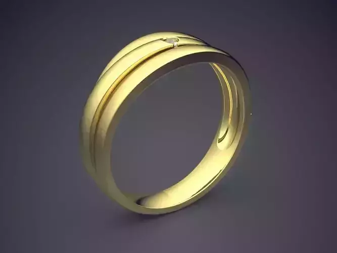 Minimalistic Textured Layered Unisex Ring