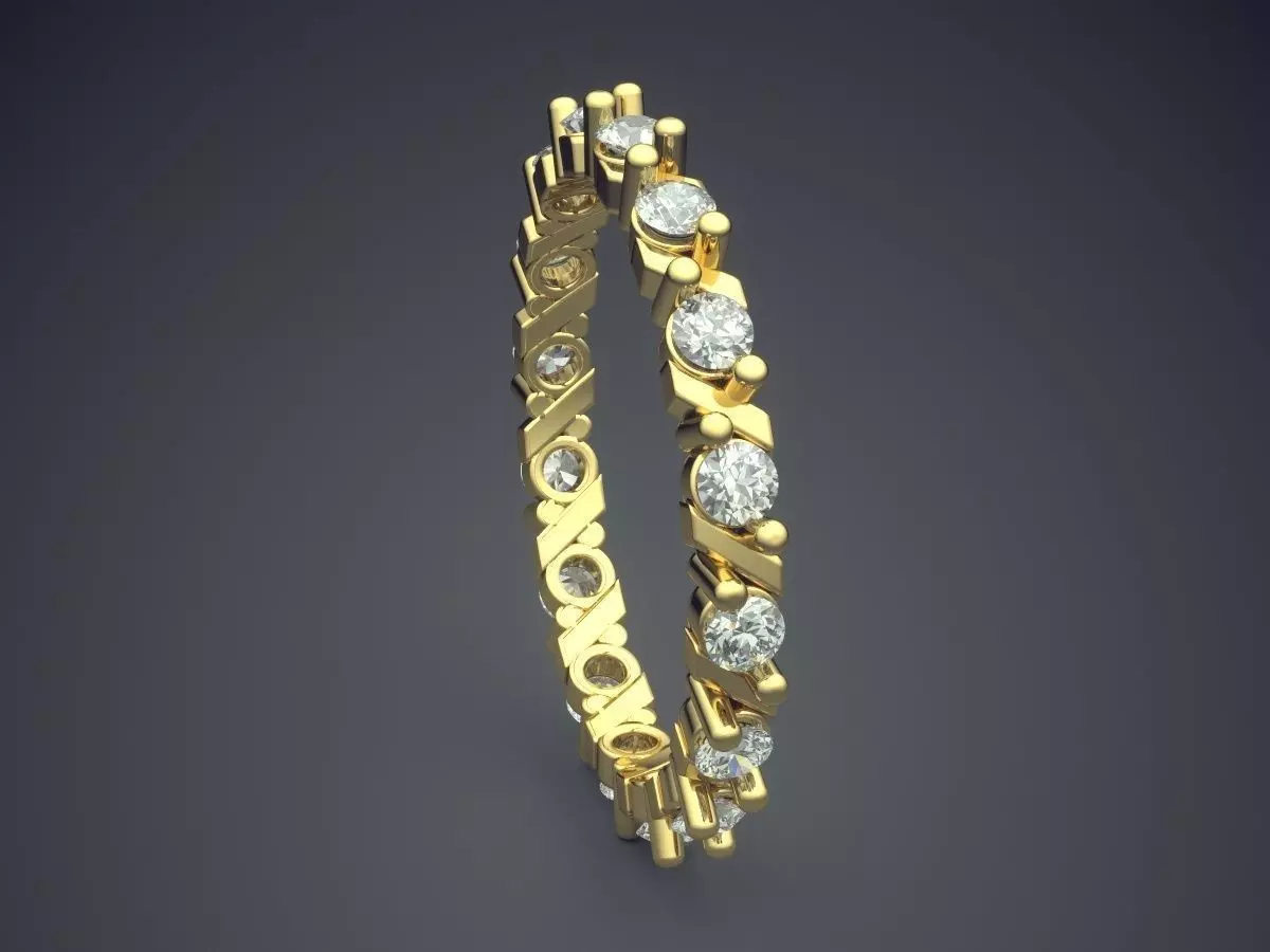 Ring Full Of Diamonds 1849 3D print model_3