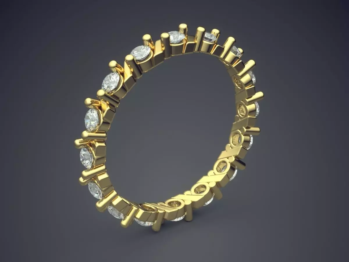 Ring Full Of Diamonds 1849 3D print model_0