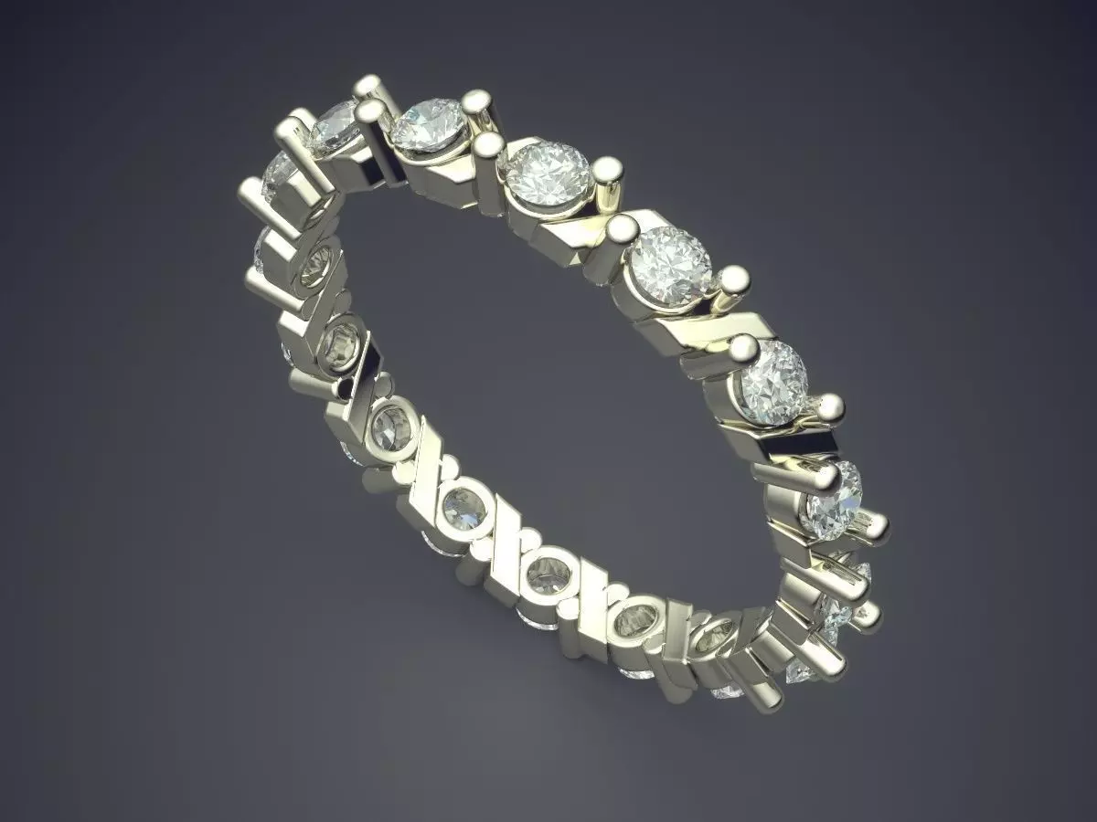 Ring Full Of Diamonds 1849 3D print model_1
