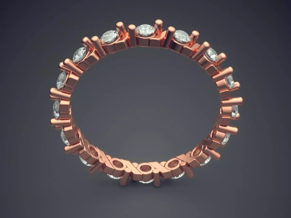 Ring Full Of Diamonds 1849 3D print model_2