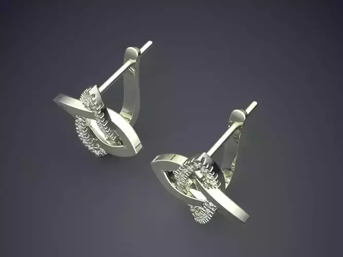 Star Shape Earrings With Diamonds 1848