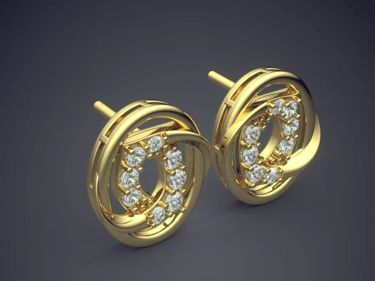 Simple Minimalistic Lovely Earrings 3D print model