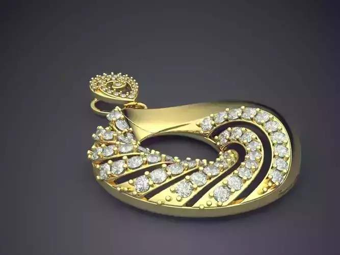 Luxurious Pendant With Small Diamonds 1823