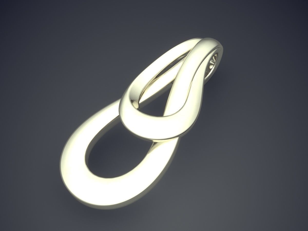 Unique Futuristic Raindrop-Shaped Pendant 3D print model_1