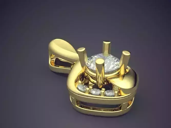 Elegant Glamorous Feminine Diamond-Pendant