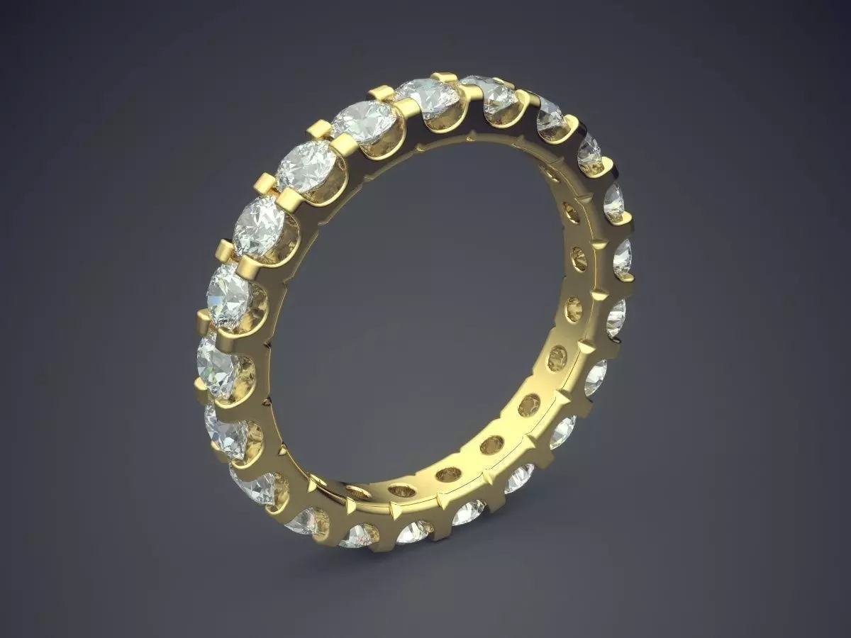 Ring Full Of Diamonds 1807 3D print model_0