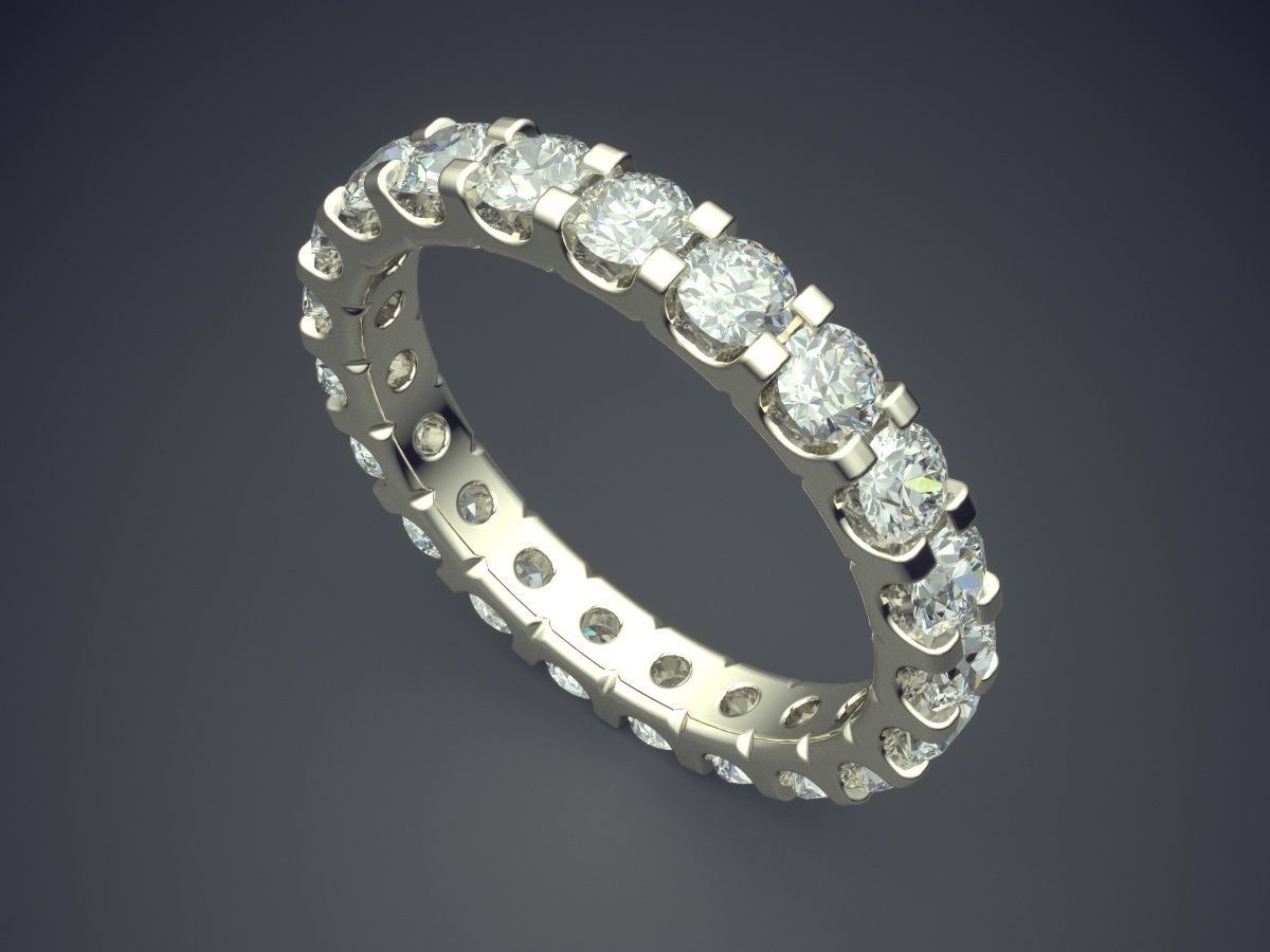 Ring Full Of Diamonds 1807 3D print model_1