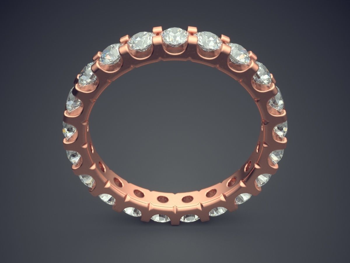 Ring Full Of Diamonds 1807 3D print model_2