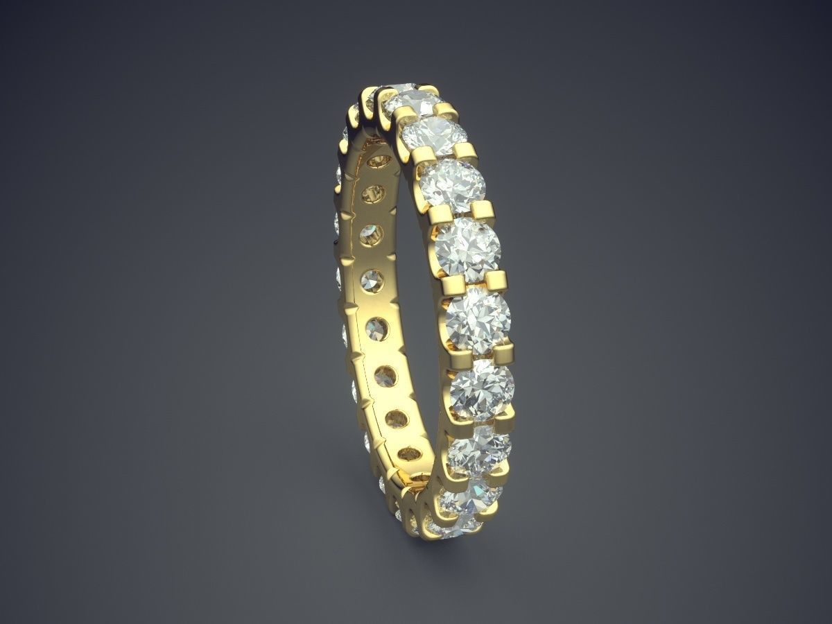 Ring Full Of Diamonds 1807 3D print model_3