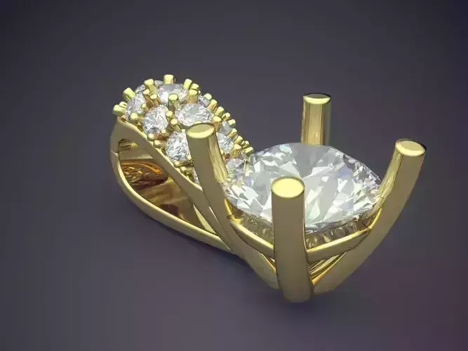 Pretty Feminine Diamond Pendant 