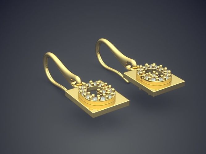 Unique Style Fancy Earrings 3D print model