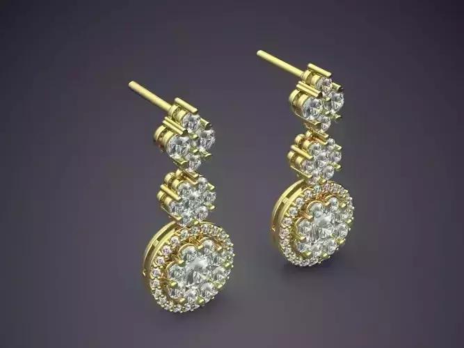 Gorgeous Vintage-Vibe Earrings 3D print model