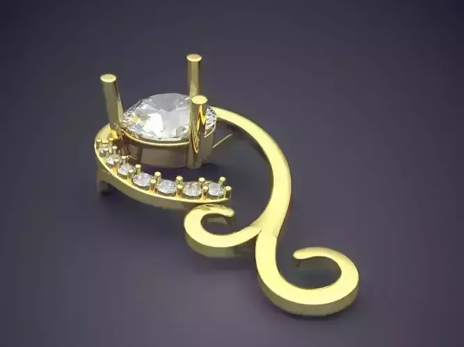 Detailed Diamond Pendant