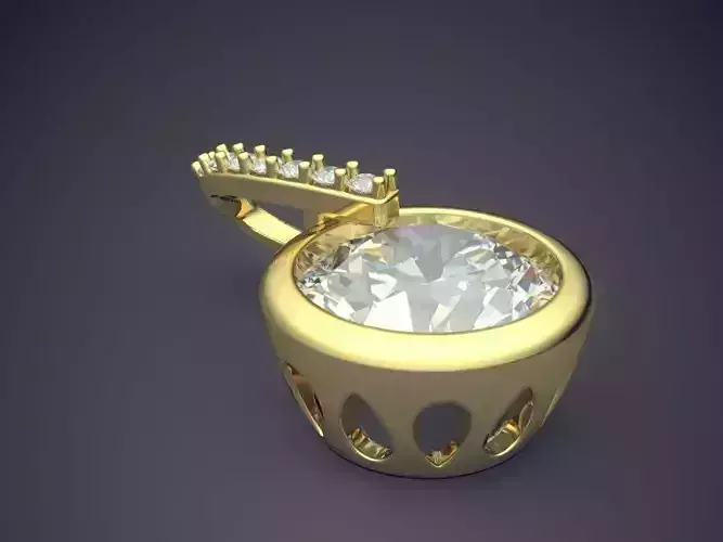 Beautiful Unique Round Diamond Pendant