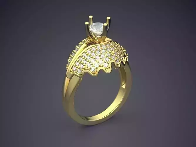 Unique Ring With Diamonds 1765