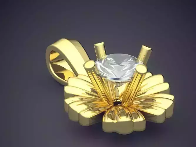 Amazing Flower-shaped Feminine Pendant