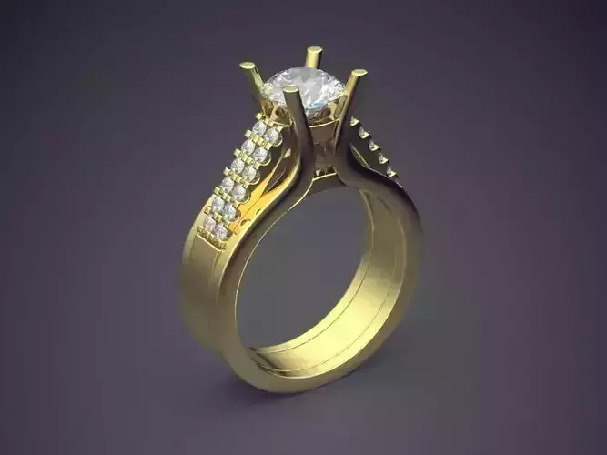 Thick Ring With Diamonds 1734