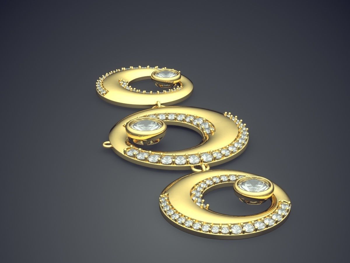 Unique Futuristic Circle Shape Pendant 3D print model_3