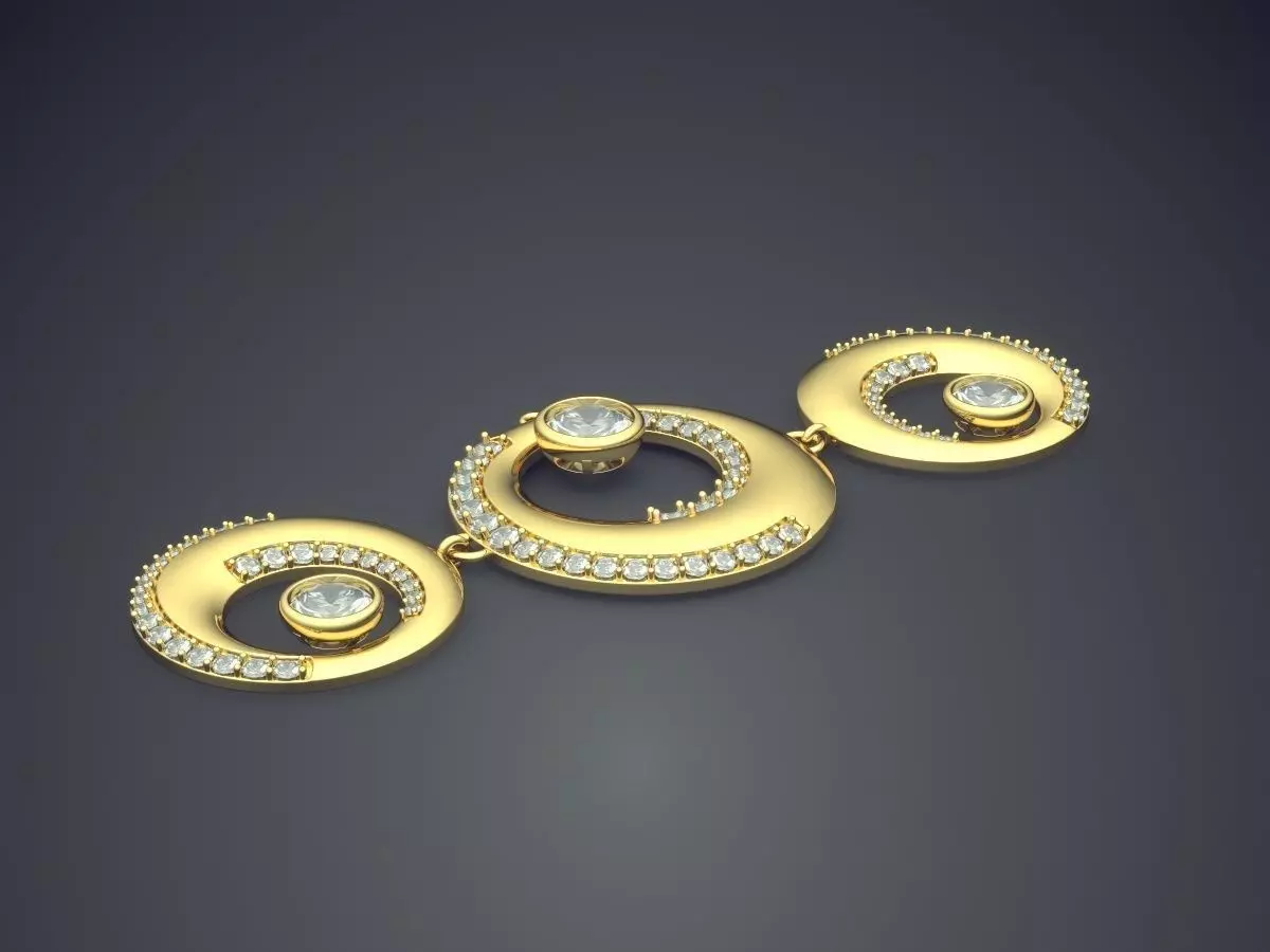 Unique Futuristic Circle Shape Pendant 3D print model_0