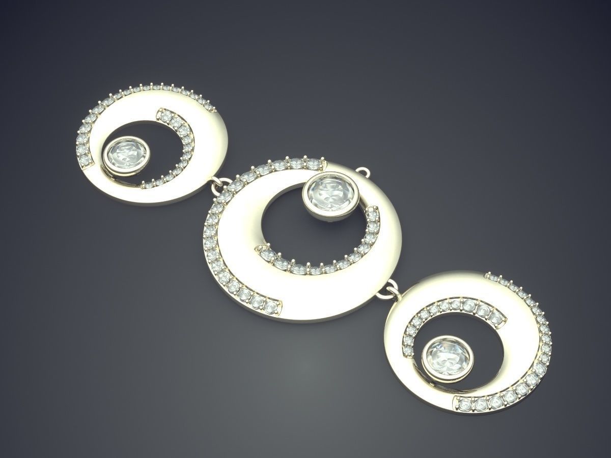 Unique Futuristic Circle Shape Pendant 3D print model_1