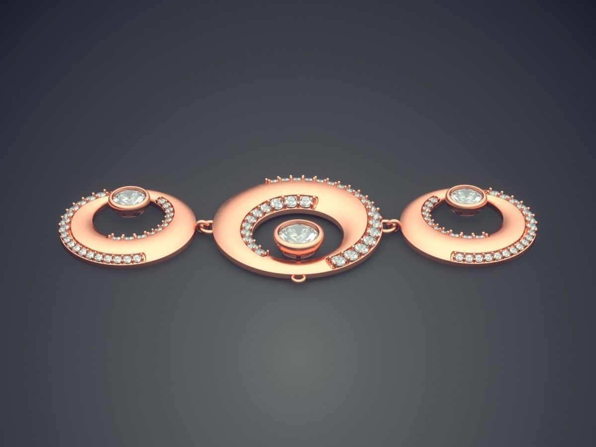 Unique Futuristic Circle Shape Pendant 3D print model_2