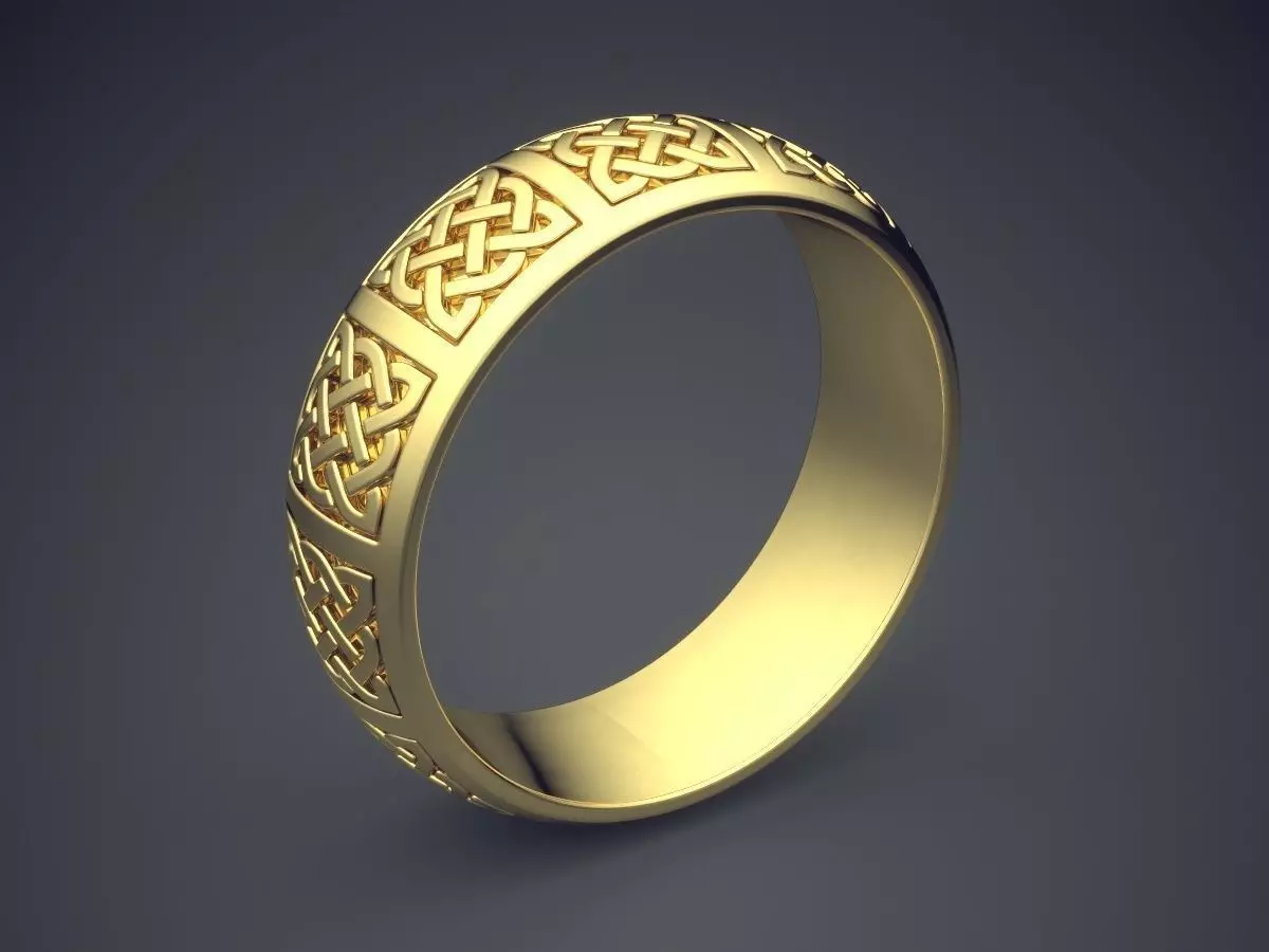 Thick Engraved Ring 1730 3D print model_0