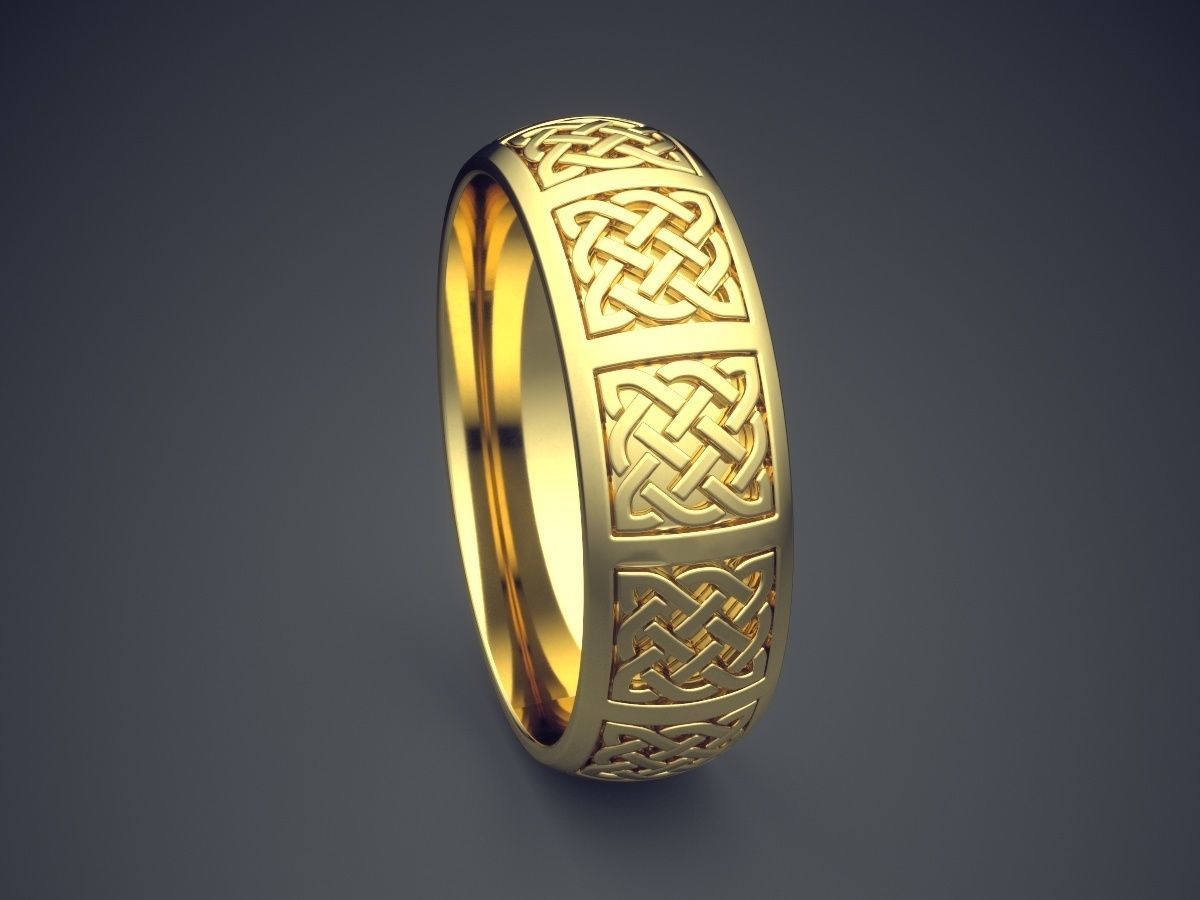 Thick Engraved Ring 1730 3D print model_3