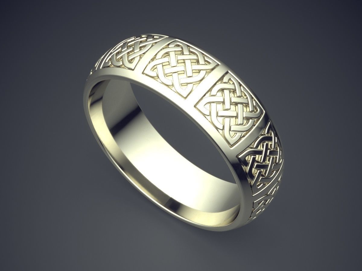 Thick Engraved Ring 1730 3D print model_1