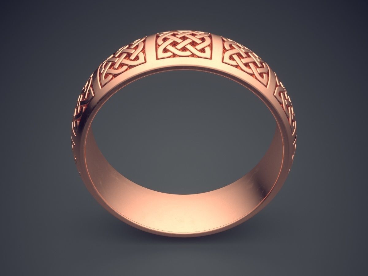 Thick Engraved Ring 1730 3D print model_2