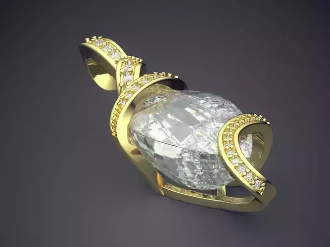 Unique Pendant With Big Diamond 1729
