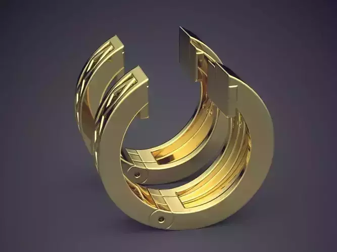 Thick Earrings With Small Diamonds1726