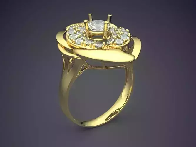 Luxurious Engagement Ring With Diamonds 1721