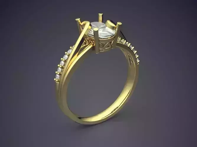 Unique Ring With Diamonds 1717