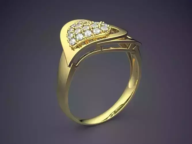 Lovely Heart Shape Diamond Detailed Ring