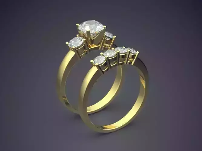 Masculine Feminine Wedding Rings With Diamonds 1691