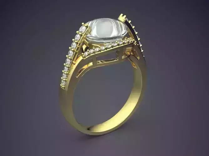 Engagement Ring With Pearl 1665